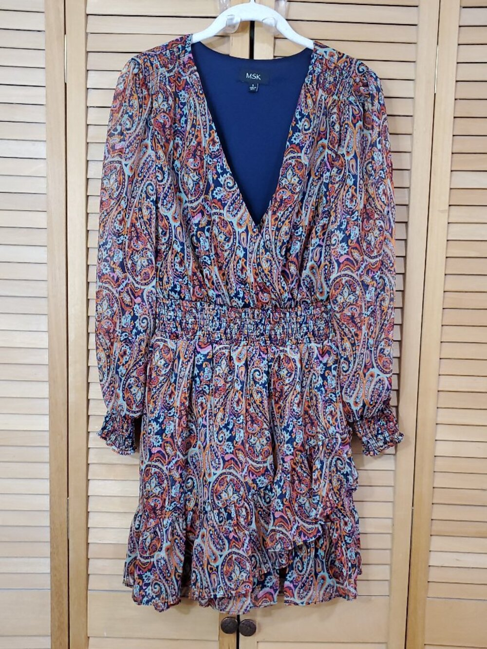 MSK Paisley Print Mini Dress S